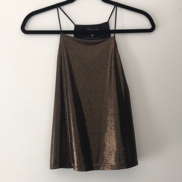 Topshop Tops - TOPSHOP NEW w/tags copper crop top